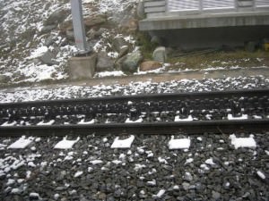 スイスの登山鉄道の線路