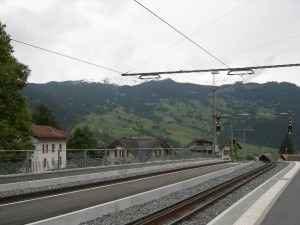 グリンデルワルト駅の景色